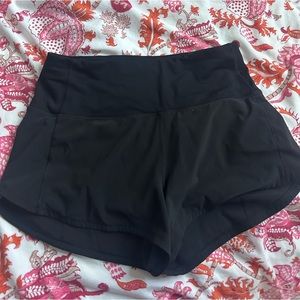 black lulu lemon speed ups size 4 high wasted